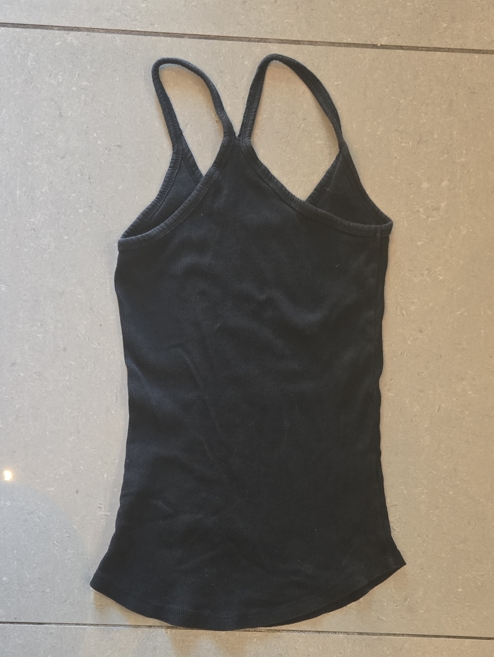 Splash Black Ribbed Racerback Camisole - Picture 3 of 3